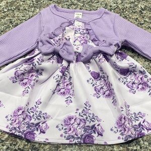 SHEIN Lavender Knit Baby Dress